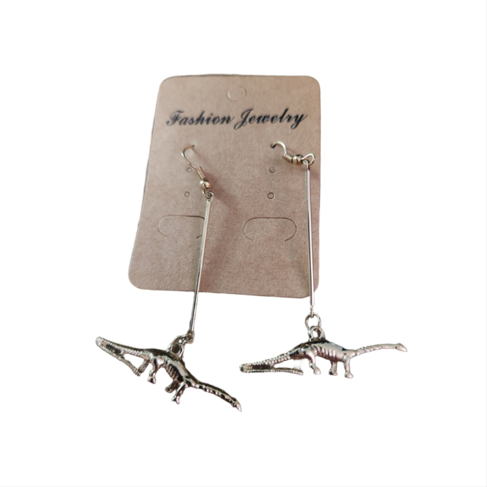 Dinosaur Gold Toned Fashion Earrings